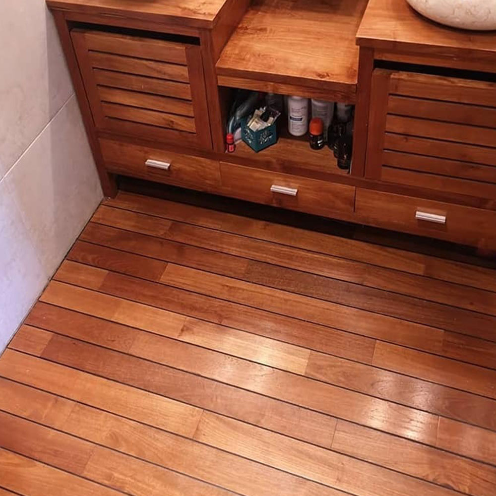 Teck massif pont de bateau – Image 2